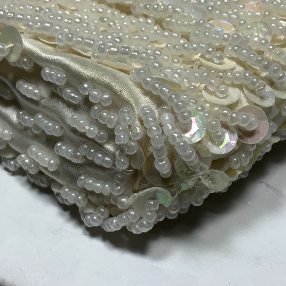 Bead and Sequin Vintage Evening Wedding Clutch - Picture 10 of 16